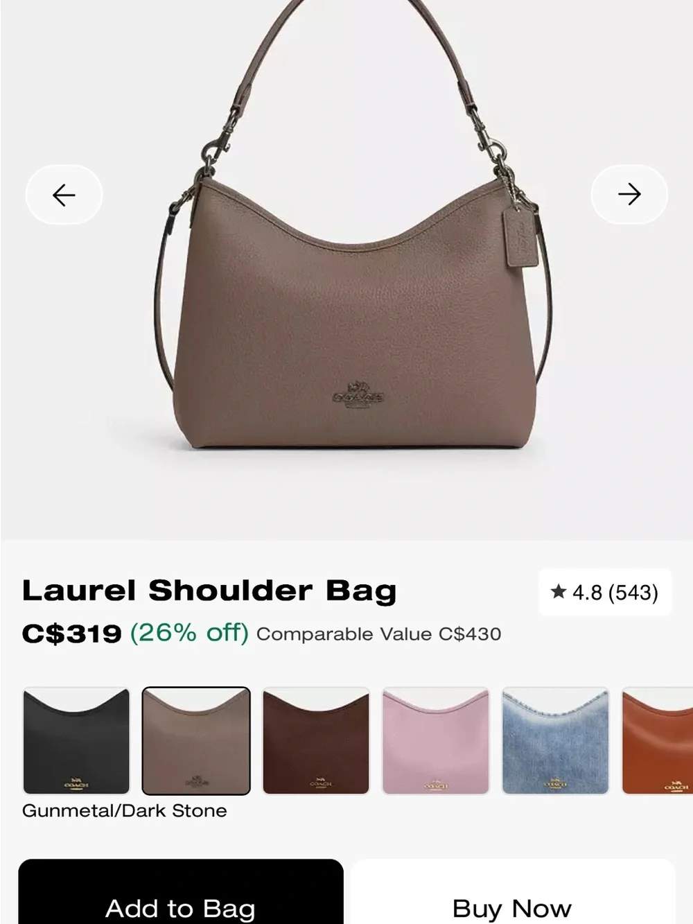 Coach laurel shoulder cross body bag - Picture 8 of 8